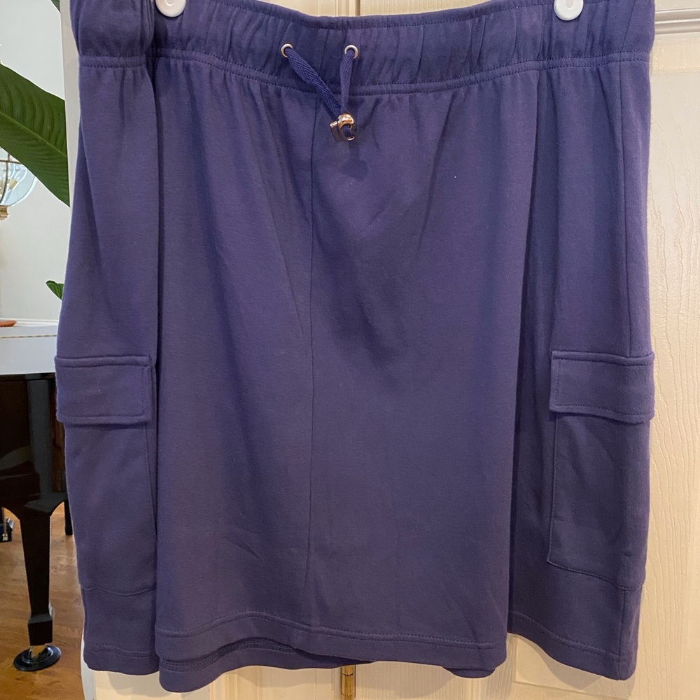 Navy Blue Cargo Skirt